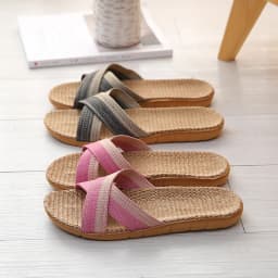 Hemp Home Women's Slippers Flats Open-Toe Designer Summer Woman Shoes Casual Indoor Slides Non-Slip Soft Sole Unisex Breathable