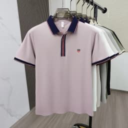 Fashionable Men Brand Daily Commuting Striped Polo Shirt Hot Selling in Summer Embroidered Lightweight and Comfortable Shorttop