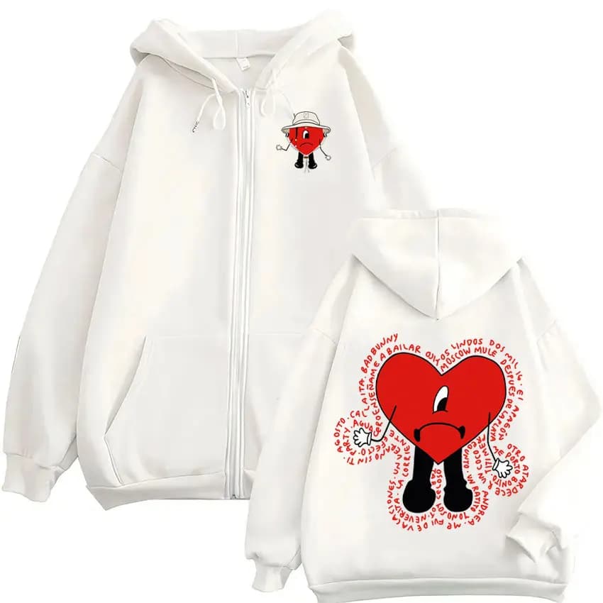 Rapper Bad Bunny 2025 90s Graphic Sin TI Hoodie Dtmf Men's Womens High Quality Clothing Hot Sale Comfort Coats Jacket Streetwear