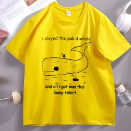 Limbus Company Whale Tshirt Men Women Printed Short Sleeve T-shirt Casual Round Neck High Quality Tee Shirt Streetwear
