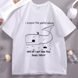 Limbus Company Whale Tshirt Men Women Printed Short Sleeve T-shirt Casual Round Neck High Quality Tee Shirt Streetwear