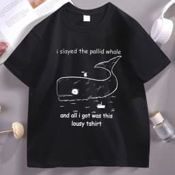 Limbus Company Whale Tshirt Men Women Printed Short Sleeve T-shirt Casual Round Neck High Quality Tee Shirt Streetwear