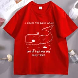 Limbus Company Whale Tshirt Men Women Printed Short Sleeve T-shirt Casual Round Neck High Quality Tee Shirt Streetwear