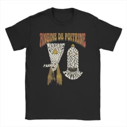 Men's T-shirt Fashion Printed Angine De Poitrine Rock Band T Shirt For Unisex pure Cotton T-shirts Short Sleeve Top Streetwear