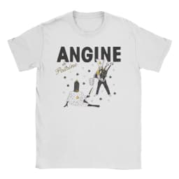 Men's T-shirt Fashion Printed Angine De Poitrine Rock Band T Shirt For Unisex pure Cotton T-shirts Short Sleeve Top Streetwear
