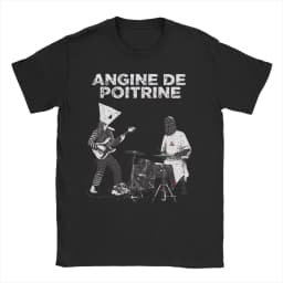 Men's T-shirt Fashion Printed Angine De Poitrine Rock Band T Shirt For Unisex pure Cotton T-shirts Short Sleeve Top Streetwear