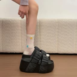 2026 New Womens Summer Platform Wedge Slippers EVA Thick Sole Adjustable Buckle Open Toe Comfort Outdoor Casual Slides
