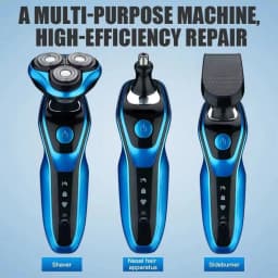 Portable 3 in 1 Electric Shaver Rechargeable Waterproof Men's Shaver Three Heads Smart Sideburn Trimmer