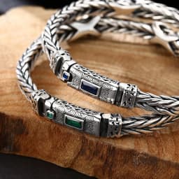 New Tang Grass Pattern X Weaving Bracelet Vintage Personalized Jewelry Men's and Women's Bracelets Gift