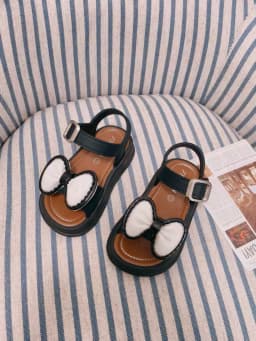 New Fashionable Girls Sandals Summer Bow Princess Sandals 3-14 Years Old Students Children Outside Wearing Versatile Sandals