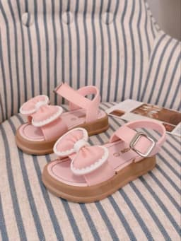 New Fashionable Girls Sandals Summer Bow Princess Sandals 3-14 Years Old Students Children Outside Wearing Versatile Sandals