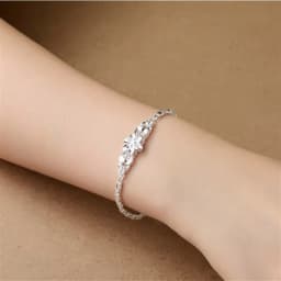 New beautiful flowers chain charms 925 Sterling silver Bracelet for woman fine fashion jewelry Wedding party lady gifts