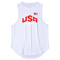 Usa and Flag of The United States Fashion Sports Tank Tops Mens Summer Quick Dry Mesh Gym Clothing Muscle Vest Basketball Jersey