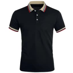 Men Summer Solid Casual Office Breathable Cotton Polo Shirt Fashion Brand Male Business High Quality Striped Short Sleeve Top