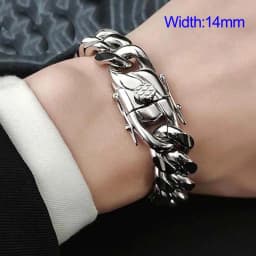 Top Quality Stainless Steel Miami Curb Cuban Chain Bracelet Hip Hop Rocker Women Mens Unisex Jewelry 8/10/12/14mm