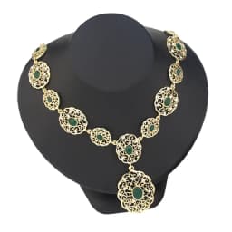 Sunspicems Gold Color Morocco Choker Necklace For Women Arabic Bride Wedding Jewelry