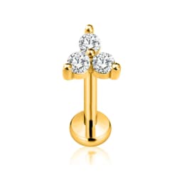 ASTM F136 G23 Titanium Flower Petals Threadless Piercing Daith Conch Tragus Flat Back Earring Pin Push in Lip Stud 16G 18G 20G