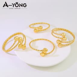 Dubai Gold Plated Cuff Bracelets 21k Gold Color Luxury Saudi Bridal Wedding Bangles Turkish Women Wedding Party Ramadan Jewelry
