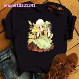 Kawaii Anime Candy Candy T-shirt Women Summer Short Sleeve Cute Black T-shirt Printed Harajuku Tshirt Graphic Tops Tee Female