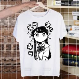 Komi San Can't Communicate T Shirt Men Shirts Summer Top Komisan Shouko Excited Tshirts Short Sleeves Tees Manga Tadano T-Shirt