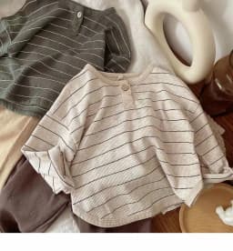 Spring Autumn New Children Casual T Shirt Loose Kids Striped T Shirts Tee Boys Girls Long Sleeve Tops Baby Clothes