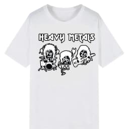Heavy Metals Chemistry Periodic Table Rock Roll Music Physics Biology Print Men T Shirt Vintage Unisex Casual Loose T-shirt Tops