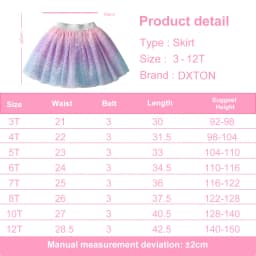 DXTON New Summer Girls Tulle Skirts Mermaid Children Princess Mini Skirt Gradient Mesh Kids Dancing Skirt Party Costume 3-10Yrs