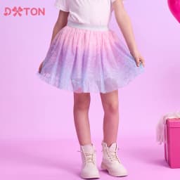 DXTON New Summer Girls Tulle Skirts Mermaid Children Princess Mini Skirt Gradient Mesh Kids Dancing Skirt Party Costume 3-10Yrs
