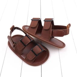 Baby Shoes Summer Sandal Cool Style High Quality PU and TPR Anti-slip Sole Todder Walking Shoe 0-9-18 Month 2024 Fashion BHX3205