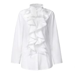 ZANZEA Spring Elegant Office Ruffles Shirts Women Long Sleeve Work Flounce Blouse Female Blusas Party Chemise Fashion Tunic Tops