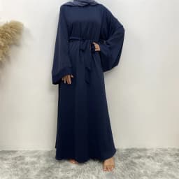 New Muslim Fashion Abaya Women's Dress Sold in Dubai in the Middle East Arab Net Color Islamic Dress Robe Lace Long Dress