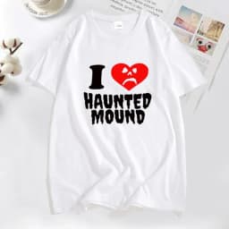 Sematary I Love Haunted Mound T-Shirts Popular Trend Heart Shape Print T Shirt for Men Funny Streeetwear Cotton Tshirt Clothing