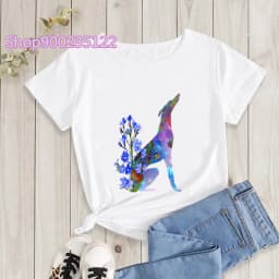 I Love my Greyhound Women Tshirt Casual Print Harajuku Funny Dog T Shirt Women Graphic Tee Shirts Summer Female T-shirt