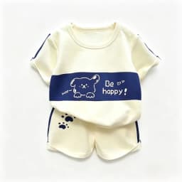 Kids Clothes Cotton Set Short Sleeve Suit Baby Girls Boys Set Summer Tops +short Children's Wear 2024 New