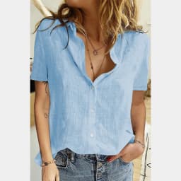 Summer Elegant Harajuku Linen Oversized Shirts Short Sleeve Birds Print Loose Blouses and Tops Casual Oversized Tunic Clothing