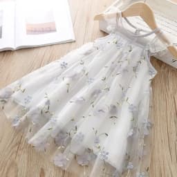 Bear Leader Flying Sleeve Girls Colorful Dress Summer Kids Rainbow Mesh Party Dresses Children Clothing Vestidos Outfits