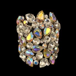 Green Crystal Exaggerated Bangle Women Hand Accessories Luxury Designer Geometric Rhinestone Bracelet Beach Jewelry Gift