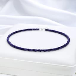 4MM Natural Stone Necklace 925 Sterling Silver Tourmaline Handwork Choker Jewelry For Women Trending Products Aquamarine