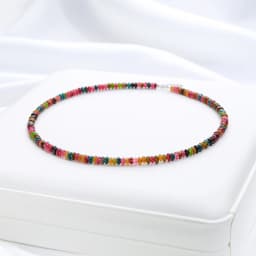 4MM Natural Stone Necklace 925 Sterling Silver Tourmaline Handwork Choker Jewelry For Women Trending Products Aquamarine