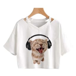 2000s Y2k Print Women Tee Shirt Harajuku Gothic Cropped Mange Tshirt Funny Graphic T-shirt Korean Style Casual Crop Tops Female