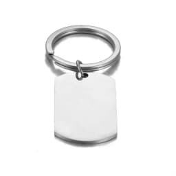 5Pcs ID Dog Tag Stainless Steel Keychain Military Army Keyring For Men Womens Punk Metal Smooth Army Tag Key Chain Gift