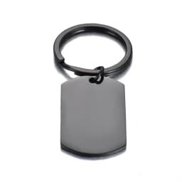 5Pcs ID Dog Tag Stainless Steel Keychain Military Army Keyring For Men Womens Punk Metal Smooth Army Tag Key Chain Gift