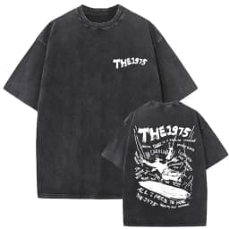 Washed Vintage The 1975 about You Print T-shirt Being Funny in A Foreign Language Album Tshirt Men Women Hip Hop Casual T Shirt