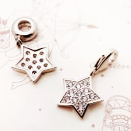 Star Pave Dangle Charm Women Men Summer Brand New Trendy 925 Sterling Silver Pendant