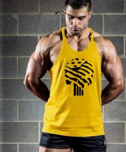 Brand Bodybuilding Clothing Fitness Mens Muscle Vest Summer Letters Print Sleeveless Shirt Gyms Stringer Tank Top Men Tank Top