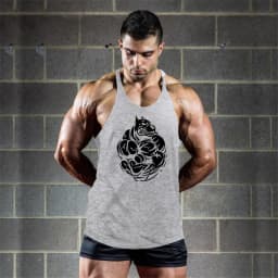 Brand Bodybuilding Clothing Fitness Mens Muscle Vest Summer Letters Print Sleeveless Shirt Gyms Stringer Tank Top Men Tank Top