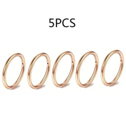 5/10Pcs 16G Stainless Steel Hinged Nose Rings Hoop Septum Clicker Tragus Helix Cartilage Daith Rook Earring Piercing Jewelry