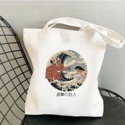 Attack on Titan Shopping Bag Graphic Shoulder Bags Students Girls Anime Printed Casual Totes Female Large Capacity Handbags