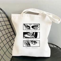 Attack on Titan Shopping Bag Graphic Shoulder Bags Students Girls Anime Printed Casual Totes Female Large Capacity Handbags