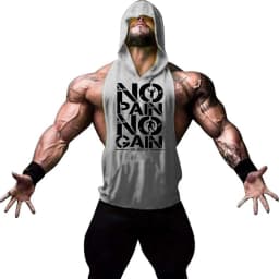 Gym Clothing Mens Bodybuilding Hooded Tank Top Cotton Sleeveless Vest Sweatshirt Fitness Workout Sportswear Tops Male Suspenders
